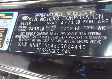 2018 Kia Stinger z USA, uszkodzony, nr VIN KNAE15LA3J6024440